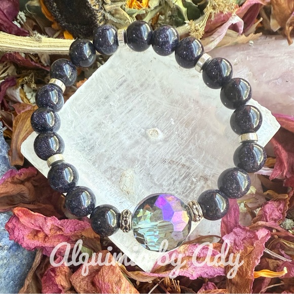 Alquimia Midnight Blue sandstone Beaded Bracelet